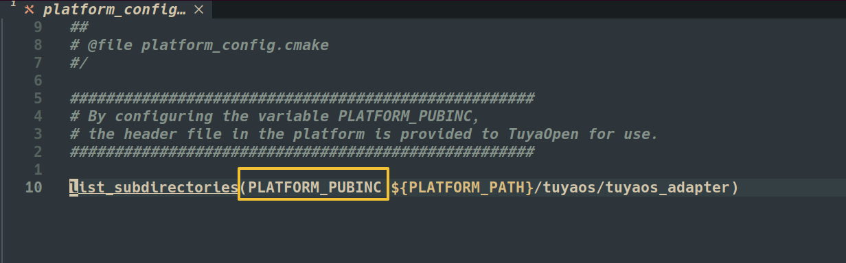 platform_config.cmake file content